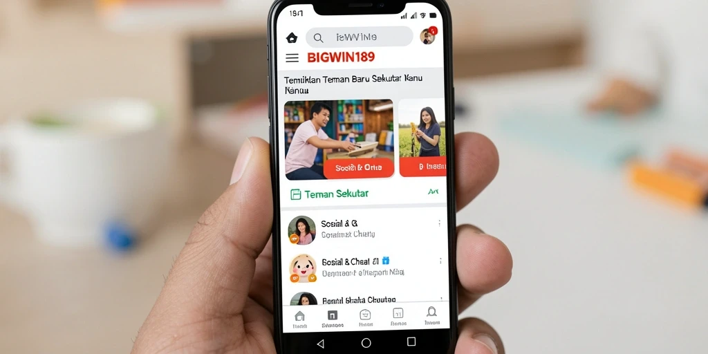 Antarmuka user-friendly dari aplikasi Teman Sekitar BIGWIN189.