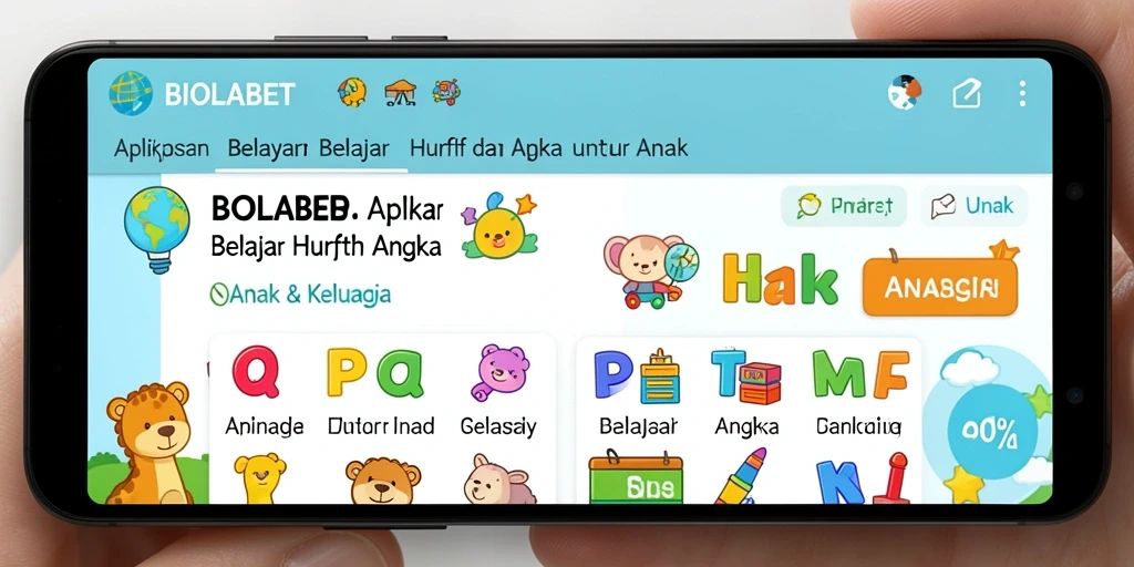 Tampilan antarmuka aplikasi BIOLABET yang interaktif dan ceria.