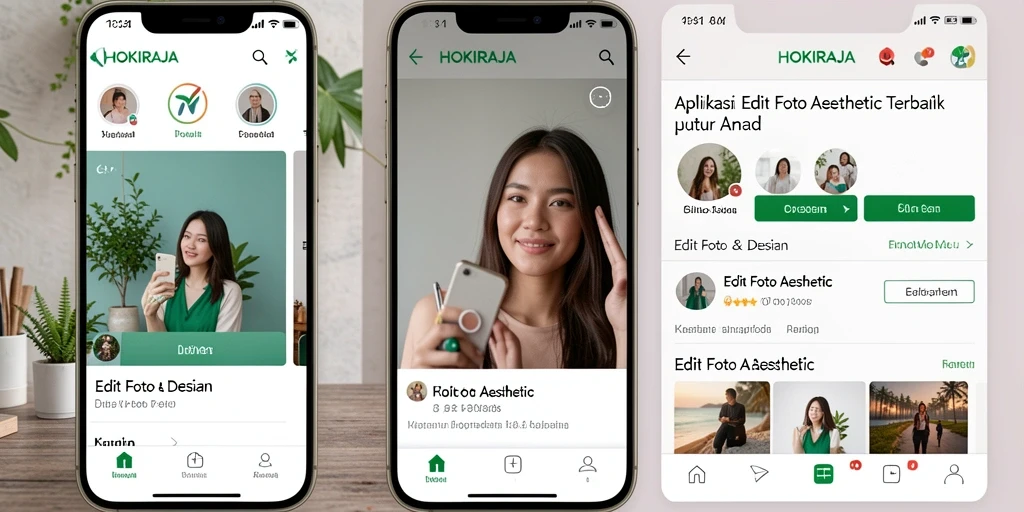 Screenshot HOKIRAJA menampilkan antarmuka pengguna yang sederhana dan elegan.