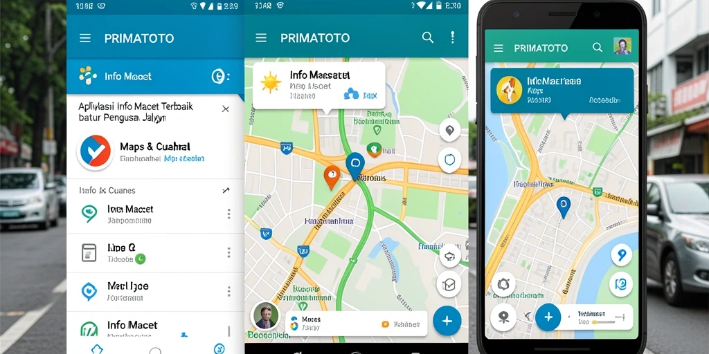 Antarmuka aplikasi PRIMATOTO menunjukkan informasi kemacetan yang jelas.